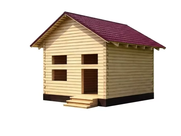 Баня из профилированного бруса 4х4 под усадку