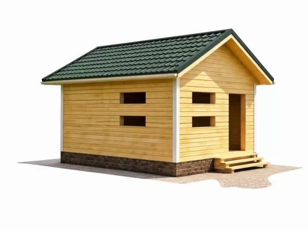 Баня из профилированного бруса 6х4 м под усадку