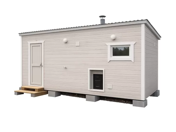 Каркасная баня 2,3х6 м. с двумя отделениями