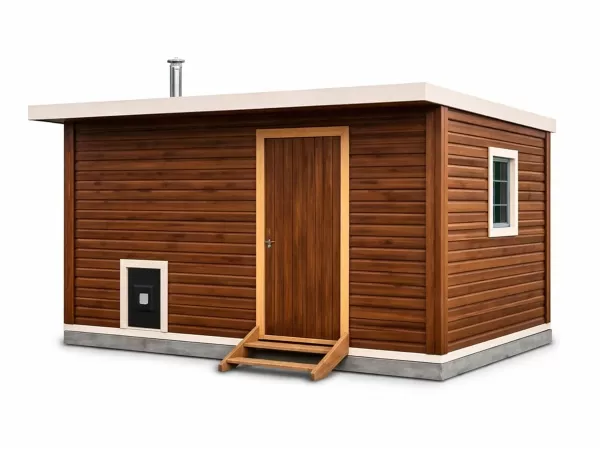 Каркасная баня 2,3х5 м. с двумя отделениями