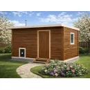 Каркасная баня 2,3х5 м. с двумя отделениями