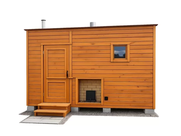 Каркасная баня 2х4 м. с двумя отделениями