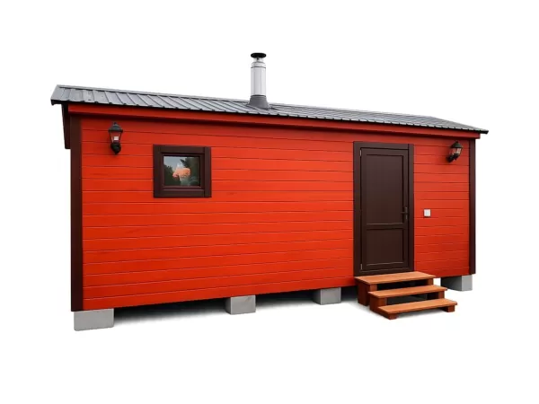 Каркасная баня 2х6 м. с двумя отделениями